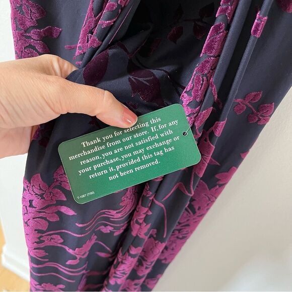 Arianna By Rachel Kaye Vintage Velvet Floral Fairy Whimsigoth Grunge 90s Dress - Picture 5 of 15